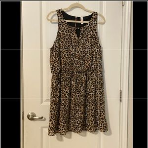 Xhilaration Leopard Print Dress, Size XL